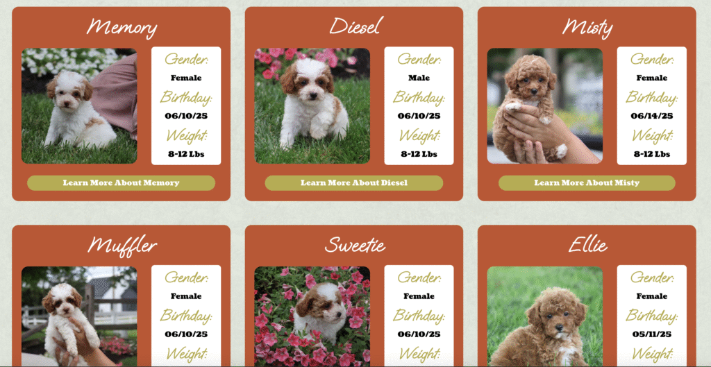 Our Puppy Pages